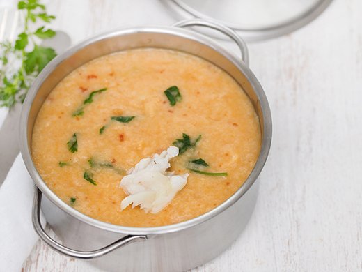 Açorda de pescada com couve portuguesa e salsa