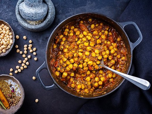 Caril de Grão com Tofu