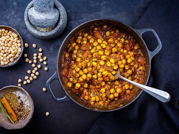 Caril de Grão com Tofu