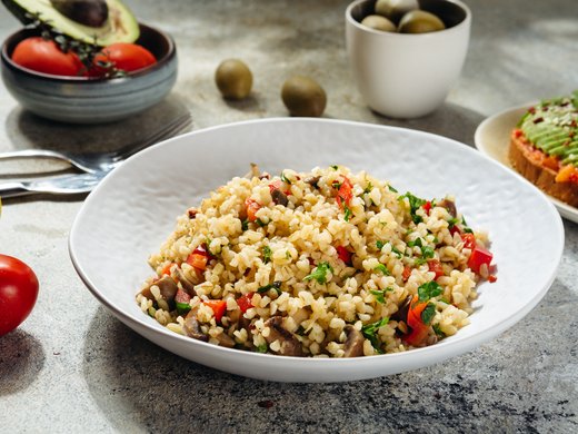 Bulgur com pimentos