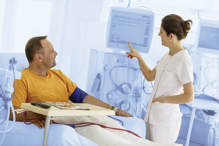 Doente durante o tratamento